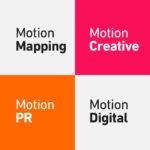 Our services: Motion Mapping, Motion Creative, Motion PR, and Motion Digital