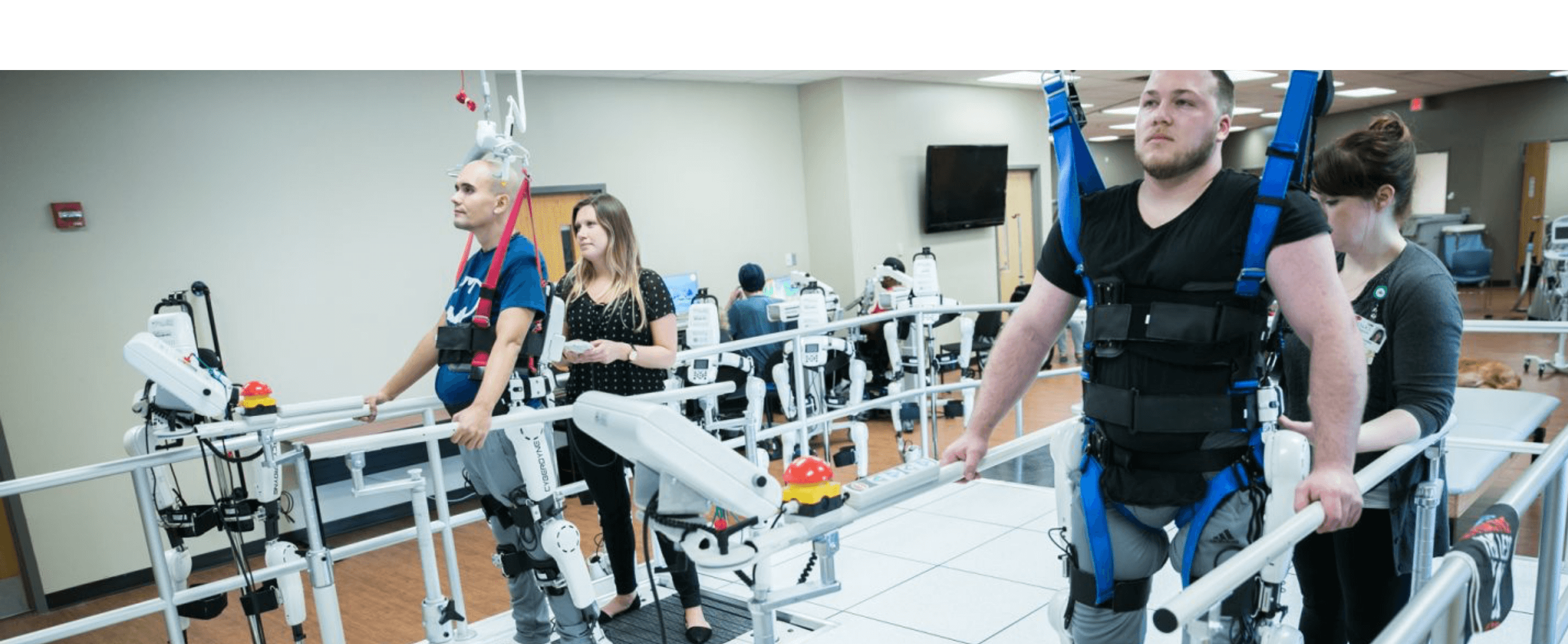 Patients using advanced technology for spinal cord injuries.