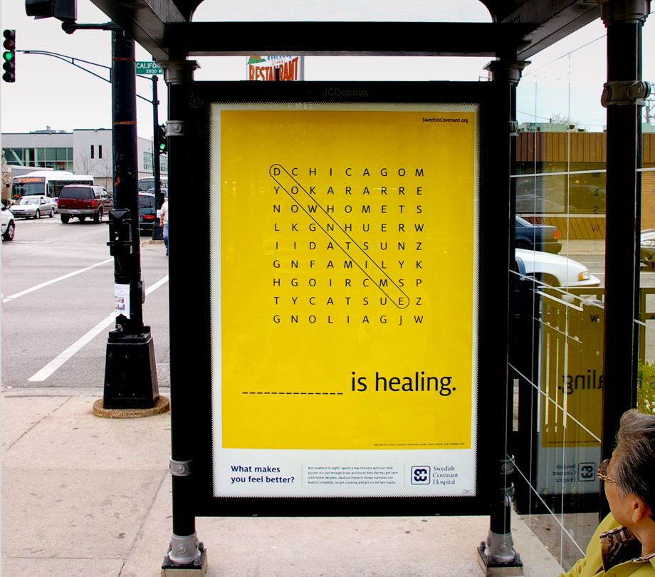 Is healing branding on bus shelter
